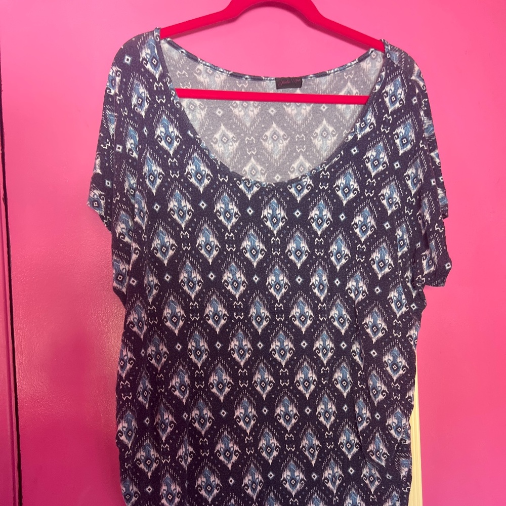 Blue pattern shirt